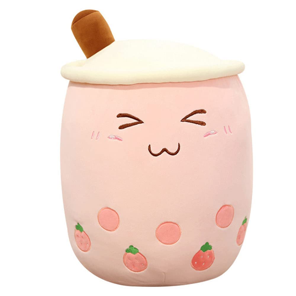 TootyFrooty Cute Bubble Tea Plush Toy Stuffed Food Shaped Pillow Cushion Cartoon Fruit Milk Tea Gift for Kids