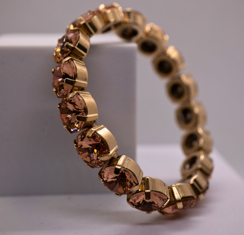 Amber crystal Tennis Bracelet