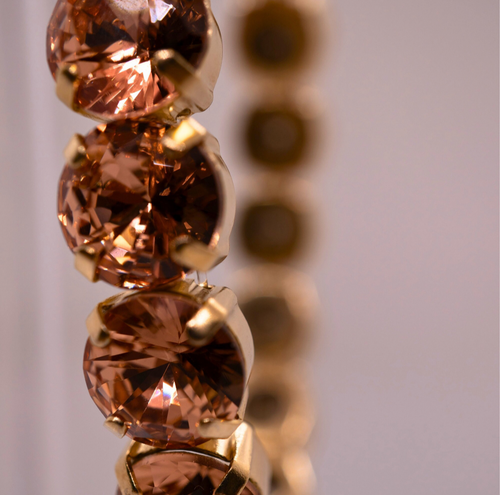 Amber crystal Tennis Bracelet