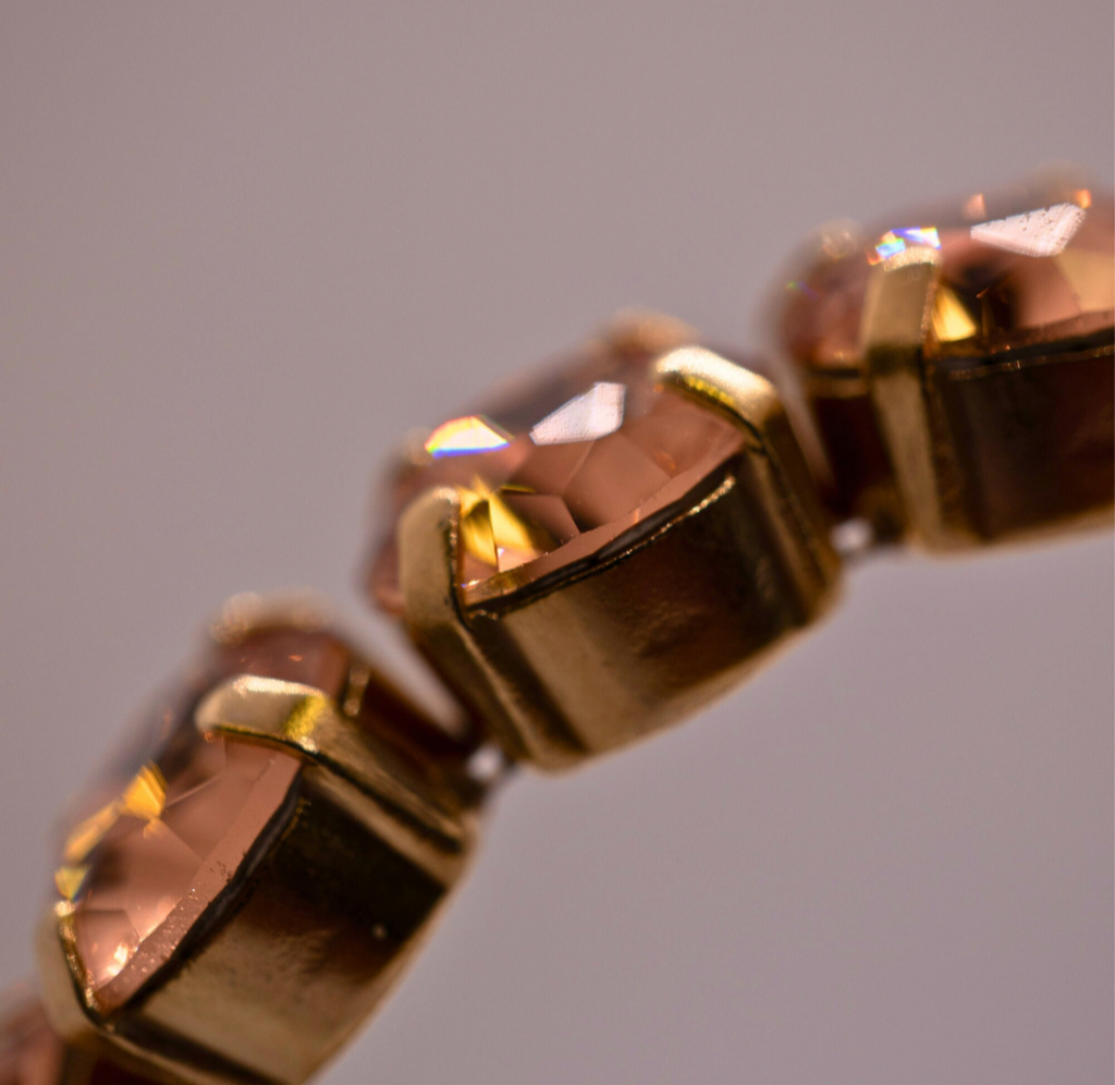 Amber crystal Tennis Bracelet