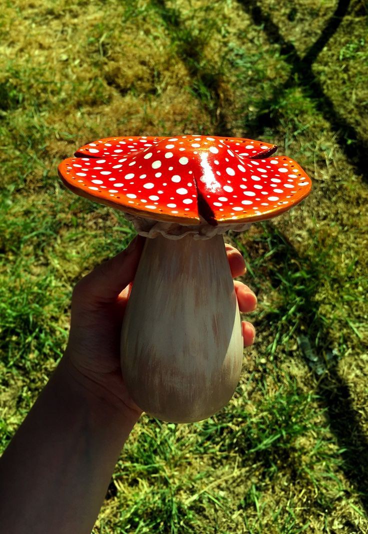 Mushroom Earrings holder with incense holder